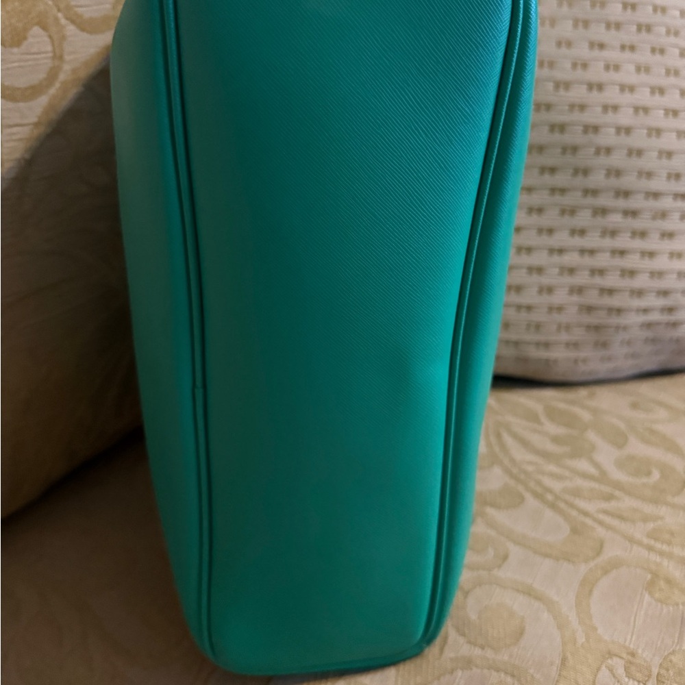 Coach Peyton Zip Top Saffiano Leather Tote Bag in Jade 27349 - Picture 7 of 16